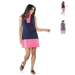 Sail To Sable Sleeveless Ponte ColorblockDress